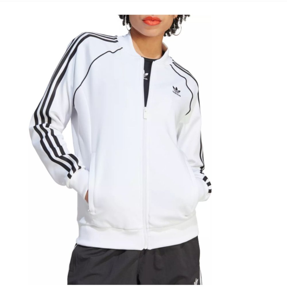 White and Black Adidas Track Set